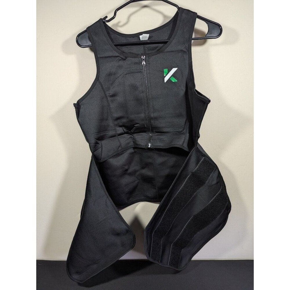 Kewlioo Zipper Neoprene Sauna Vest Mens Size 3XL Black Waist Wrap New